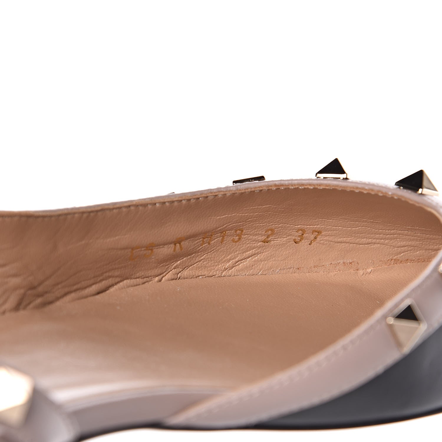 Valentino Garavani Nappa Rockstud Slingback Flats 37 Black Poudre 9 of 10