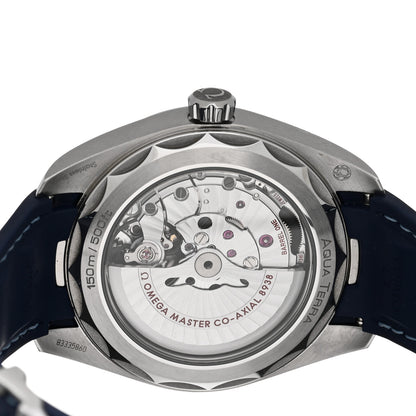 Omega Stainless Steel Rubber 43mm Seamaster Aqua Terra World Time Chronometer Automatic Watch Blue 220.12.43.22.03.001 4 of 5