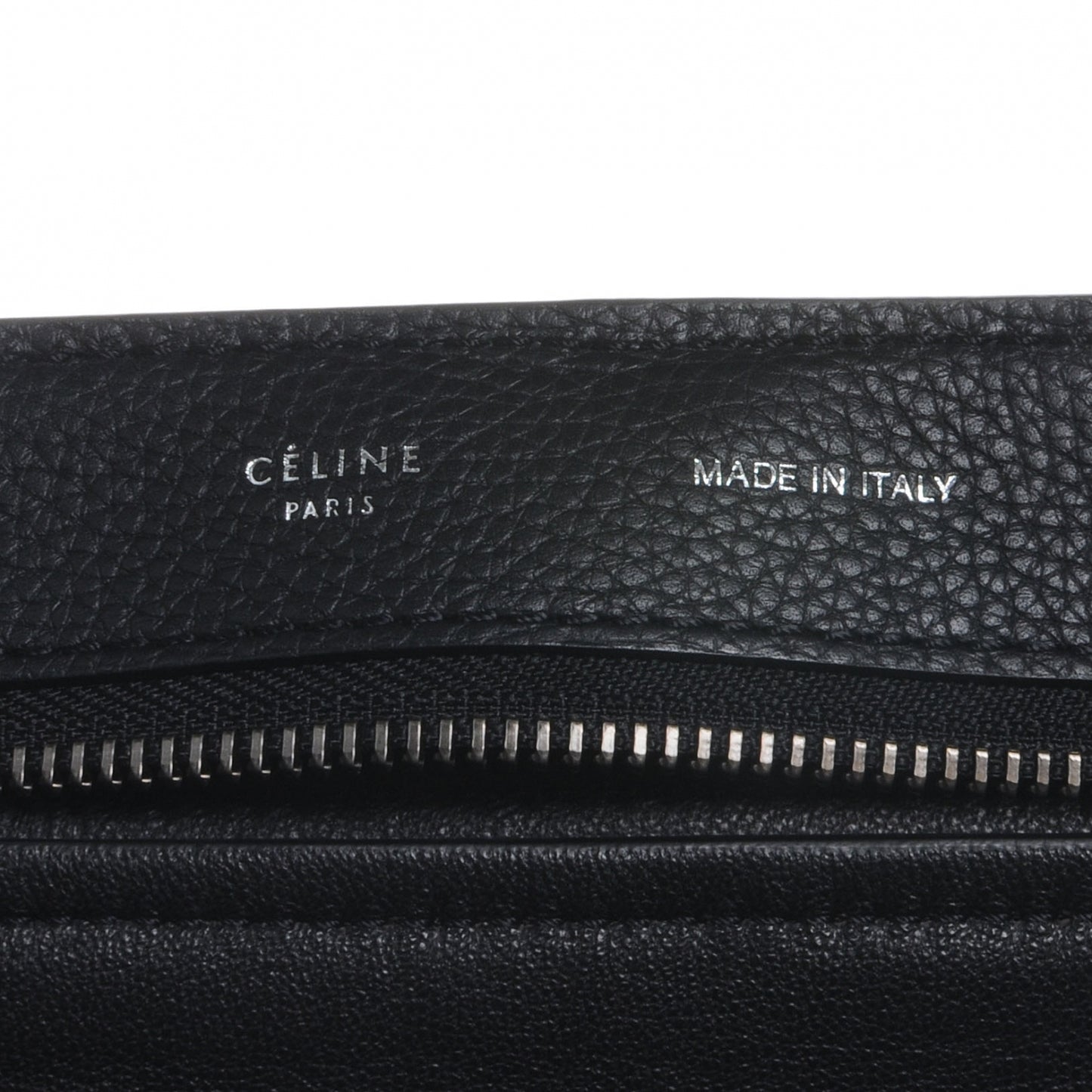 Drummed Leather Suede Large Trapeze Black