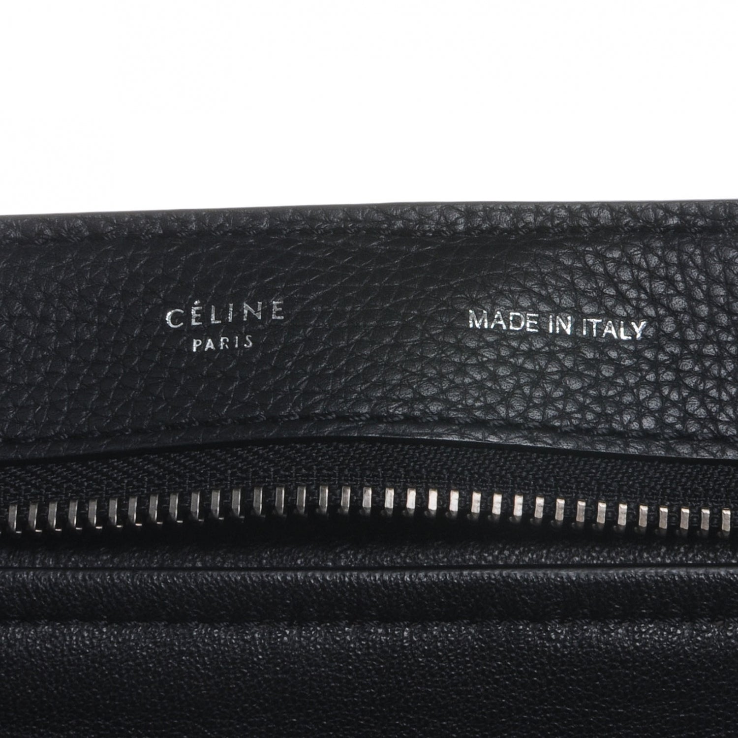 Celine Drummed Leather Suede Large Trapeze Black 5 of 7