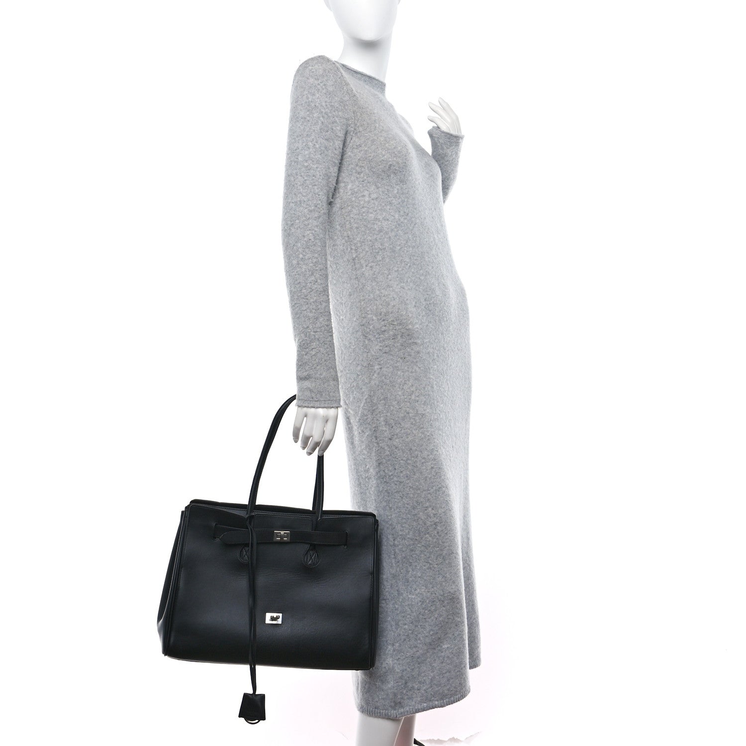 Balenciaga Smooth Calfskin Medium Bel Air Carry All Bag Black 2 of 10