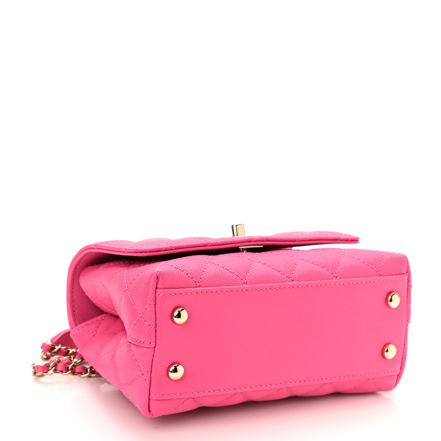 Chanel Caviar Quilted Extra Mini Coco Handle Flap Rose 4 of 10