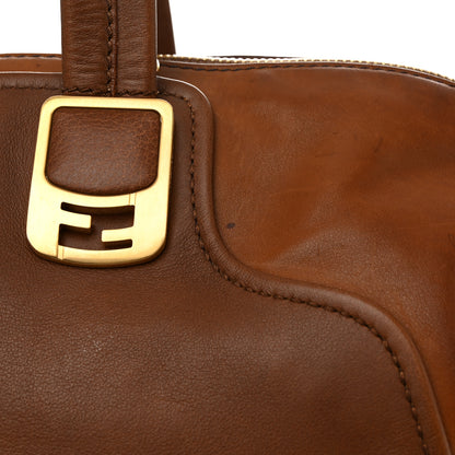 Fendi Capra Vitello Saddle Colorblock Large Chameleon Tote Moro Biscotto 12 of 12