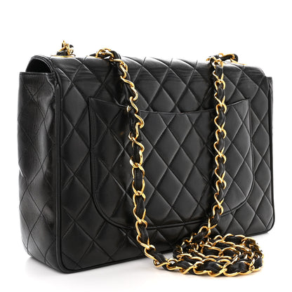 Chanel Lambskin Quilted XL Jumbo Single Flap Black 3 of 16