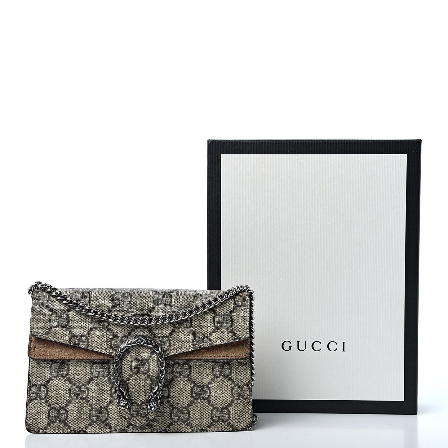 GG Supreme Monogram Super Mini Dionysus Shoulder Bag Taupe
