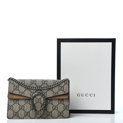 Gucci GG Supreme Monogram Super Mini Dionysus Shoulder Bag Taupe 9 of 9