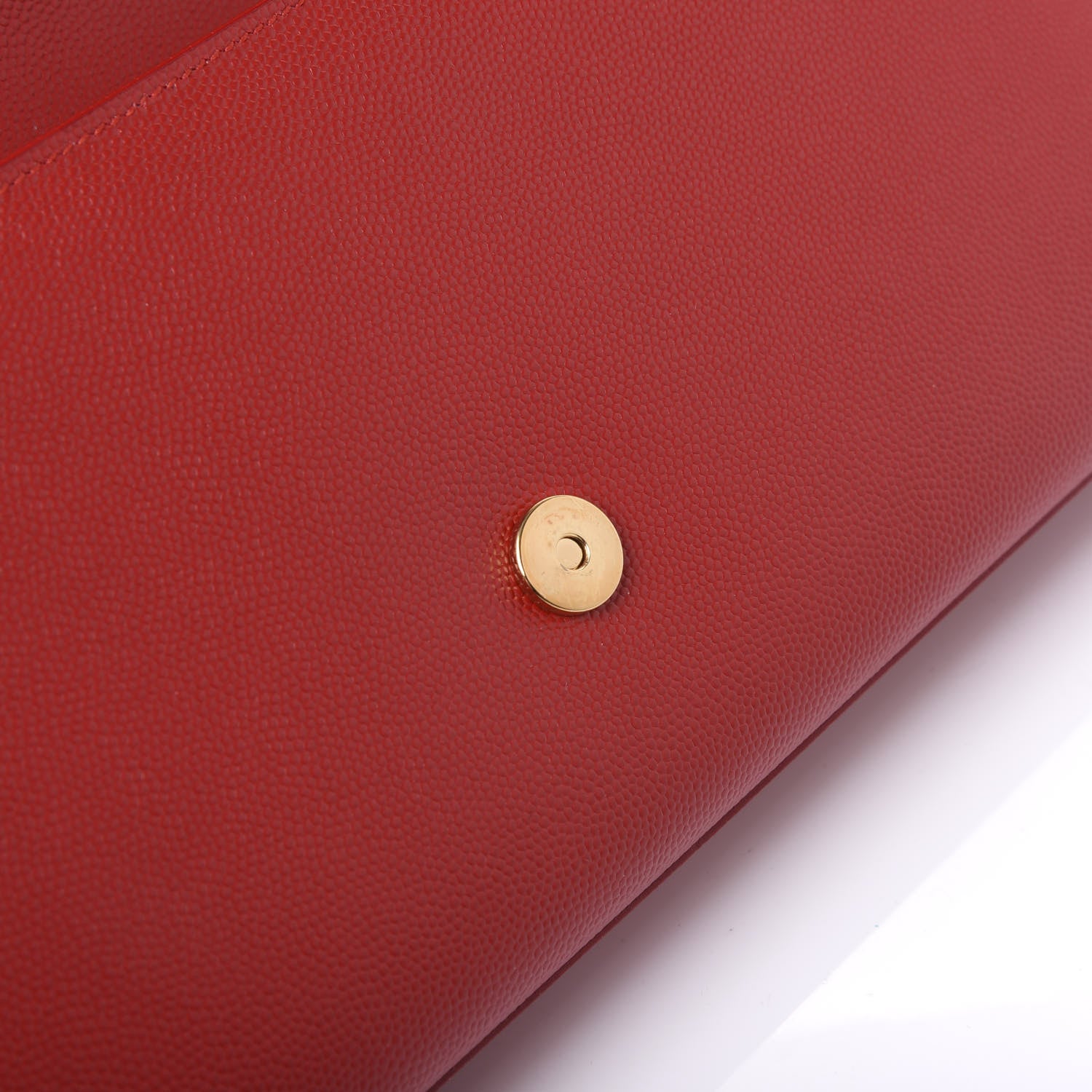Saint Laurent Grain De Poudre Classic Monogram Cassandre Clutch New Red 11 of 11