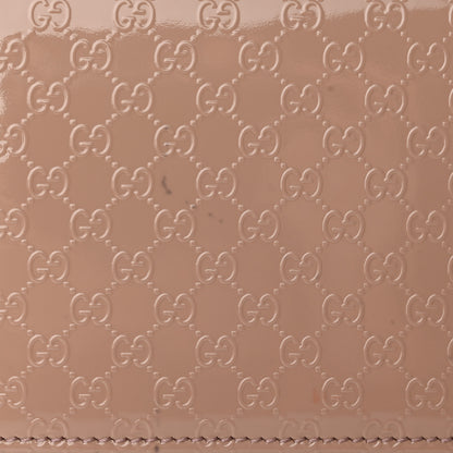 Gucci Patent Microguccissima Small Broadway Clutch Dark Cipria 13 of 14