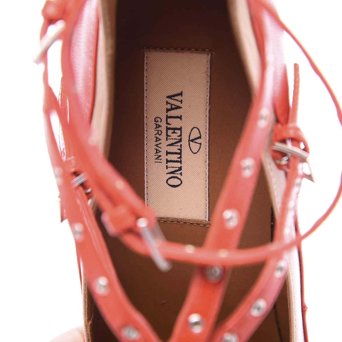 Nappa Love Latch 100mm Pumps 37.5 Deep Coral Poudre