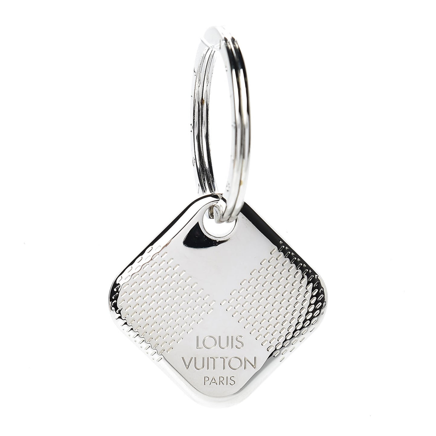 Damier Square Key Holder Silver