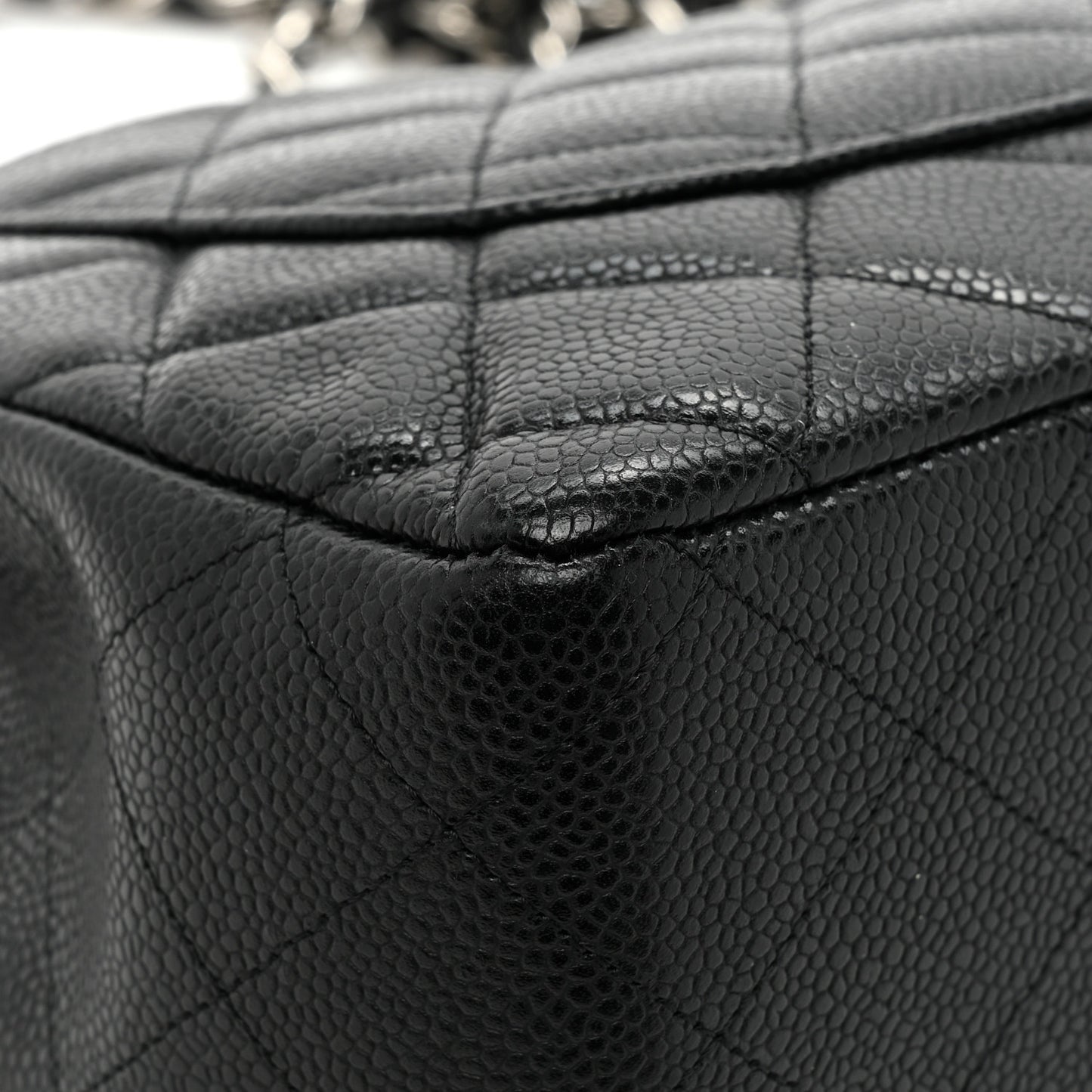 Caviar Quilted Jumbo Single Flap Black