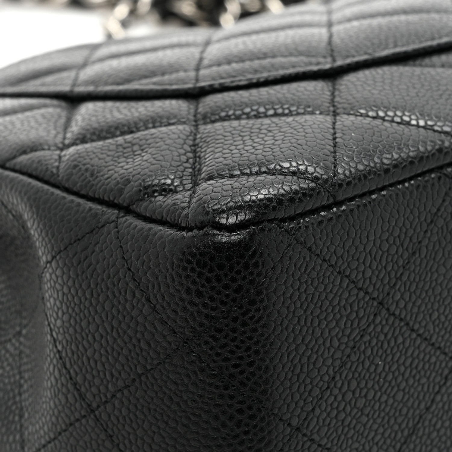 Chanel Caviar Quilted Jumbo Single Flap Black 16 of 19