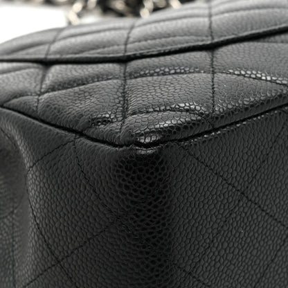 Chanel Caviar Quilted Jumbo Single Flap Black 16 of 19