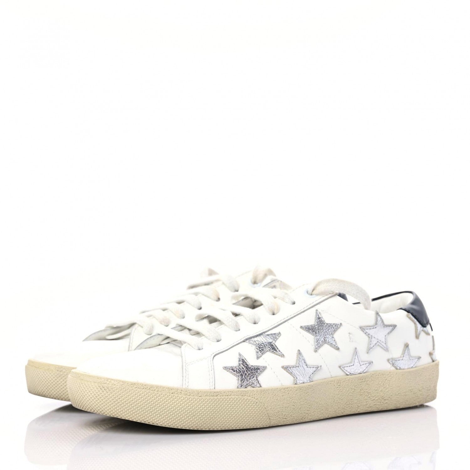 Saint Laurent Nappa Star Court Sneakers 39 Off White 2 of 13