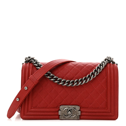 Chanel Caviar Quilted Medium Boy Flap Red 1 of 11