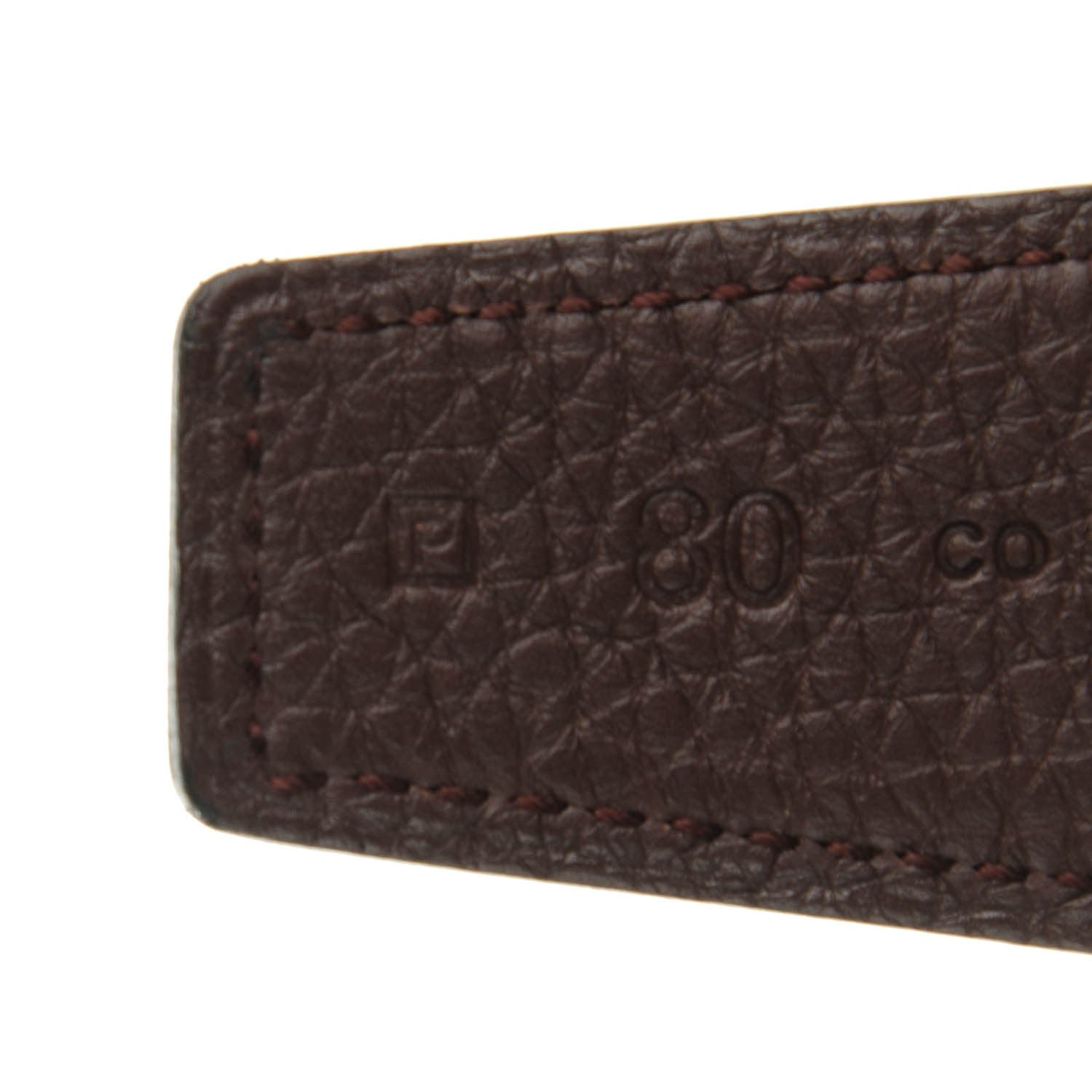 Hermes Box Togo 32mm H Belt 80 Black Chocolate 4 of 8