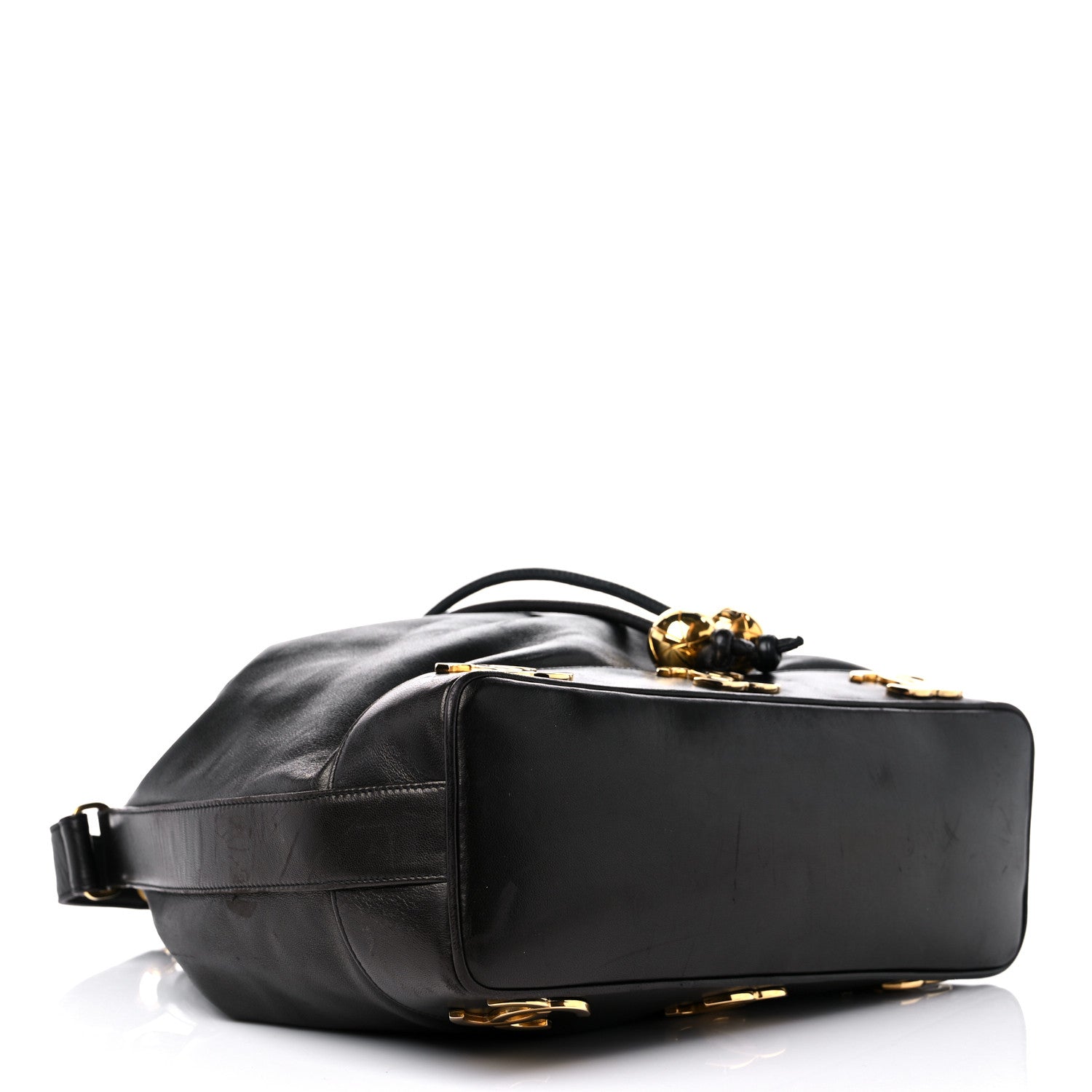 Chanel Lambskin CC Drawstring Shoulder Bag Black 4 of 13
