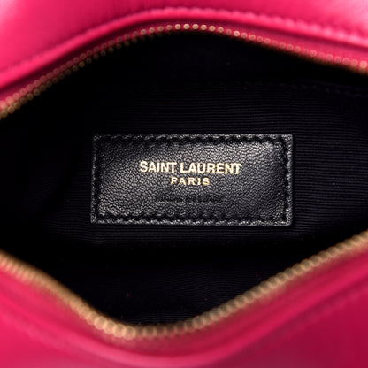 Saint Laurent Calfskin Matelasse Monogram Lou Belt Bag Bright Pink 6 of 9