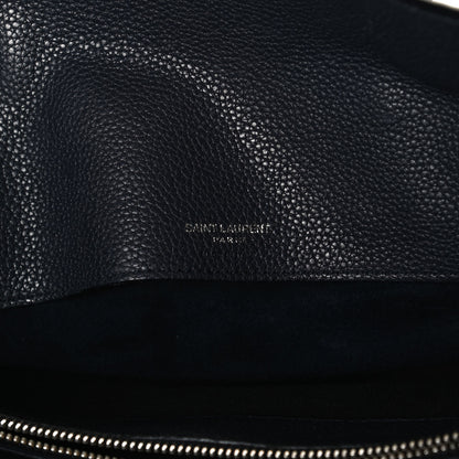 Saint Laurent Grained Calfskin Small Supple Sac De Jour Navy 5 of 13