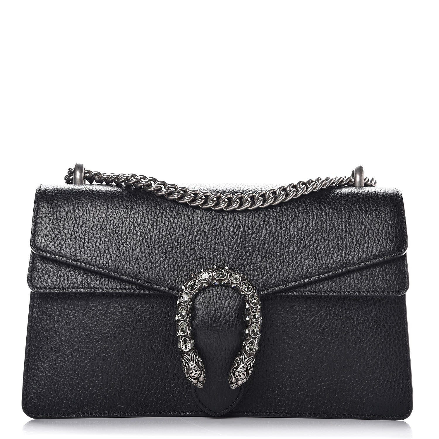 Gucci Pebbled Calfskin Small Dionysus Shoulder Bag Black 1 of 8