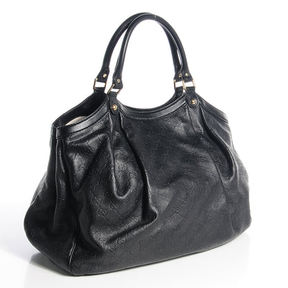 Gucci Guccissima Large Sukey Tote Black 3 of 8