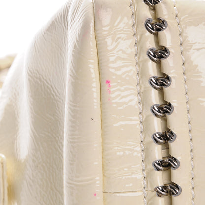 Chanel Patent Luxe Ligne Medium Bowler Ivory 5 of 9