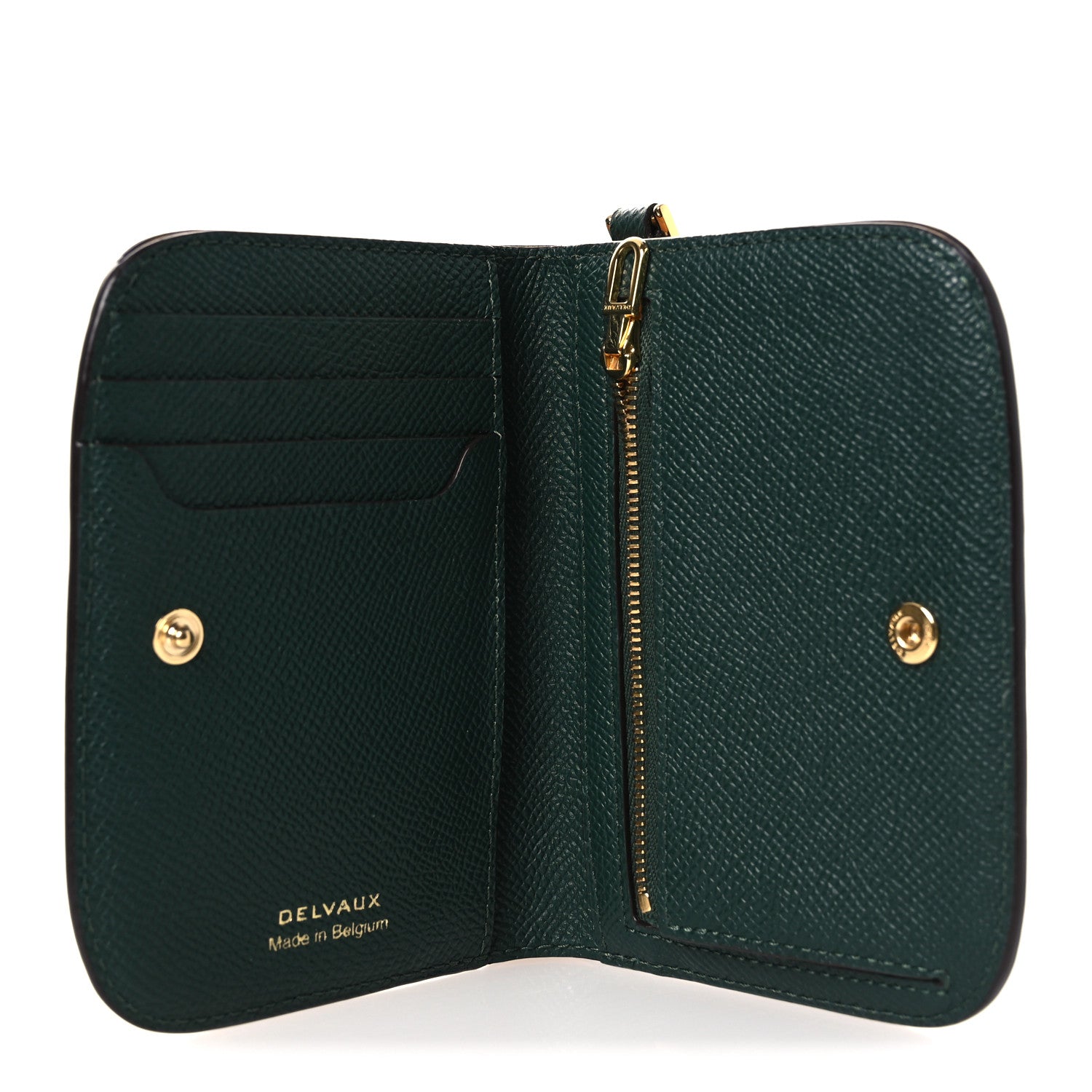 Delvaux Alpina Calfskin Vagabond Compact Wallet Forest 15 of 21