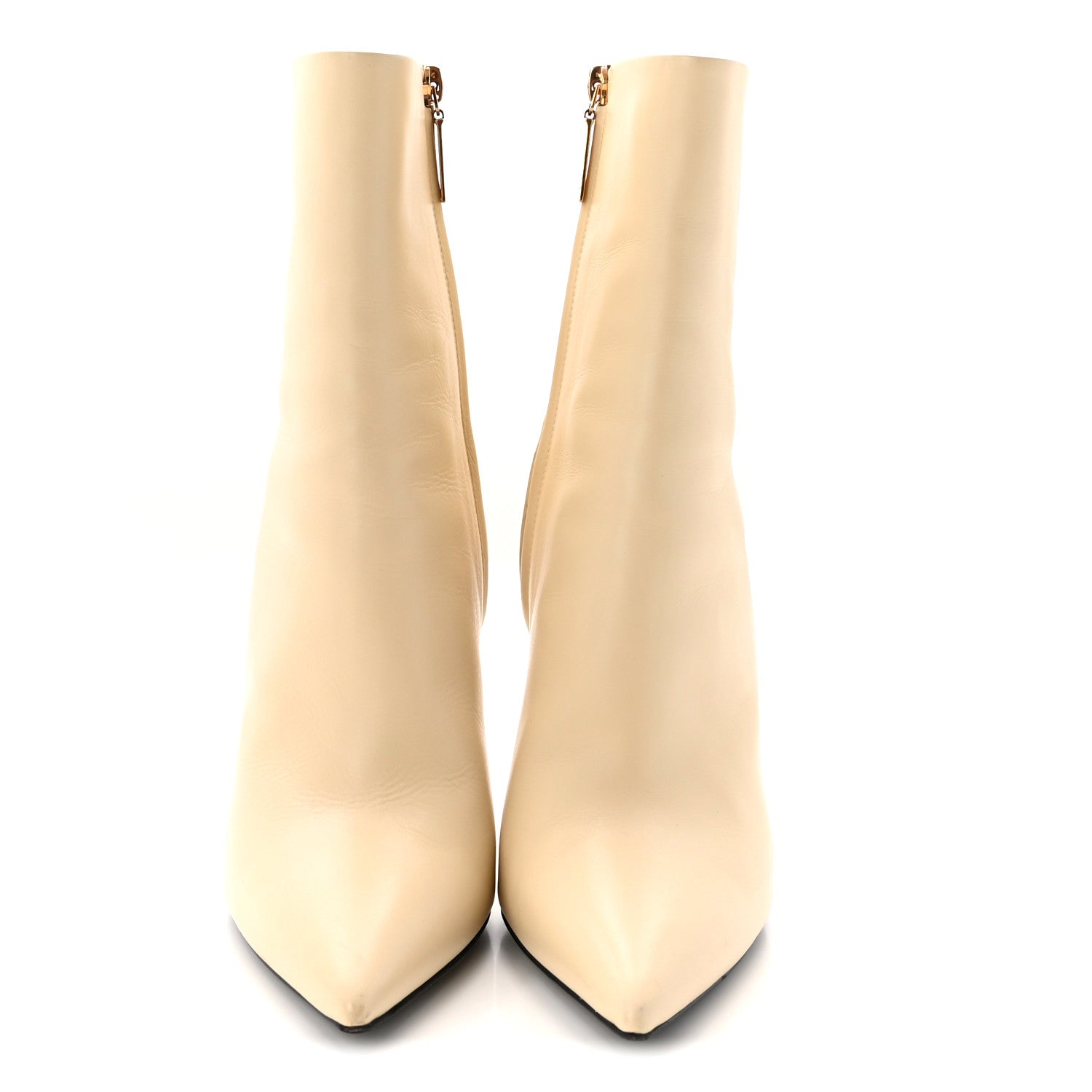 Saint Laurent Calfskin Opyum 110 Ankle Boots 37.5 Real Beige 3 of 10