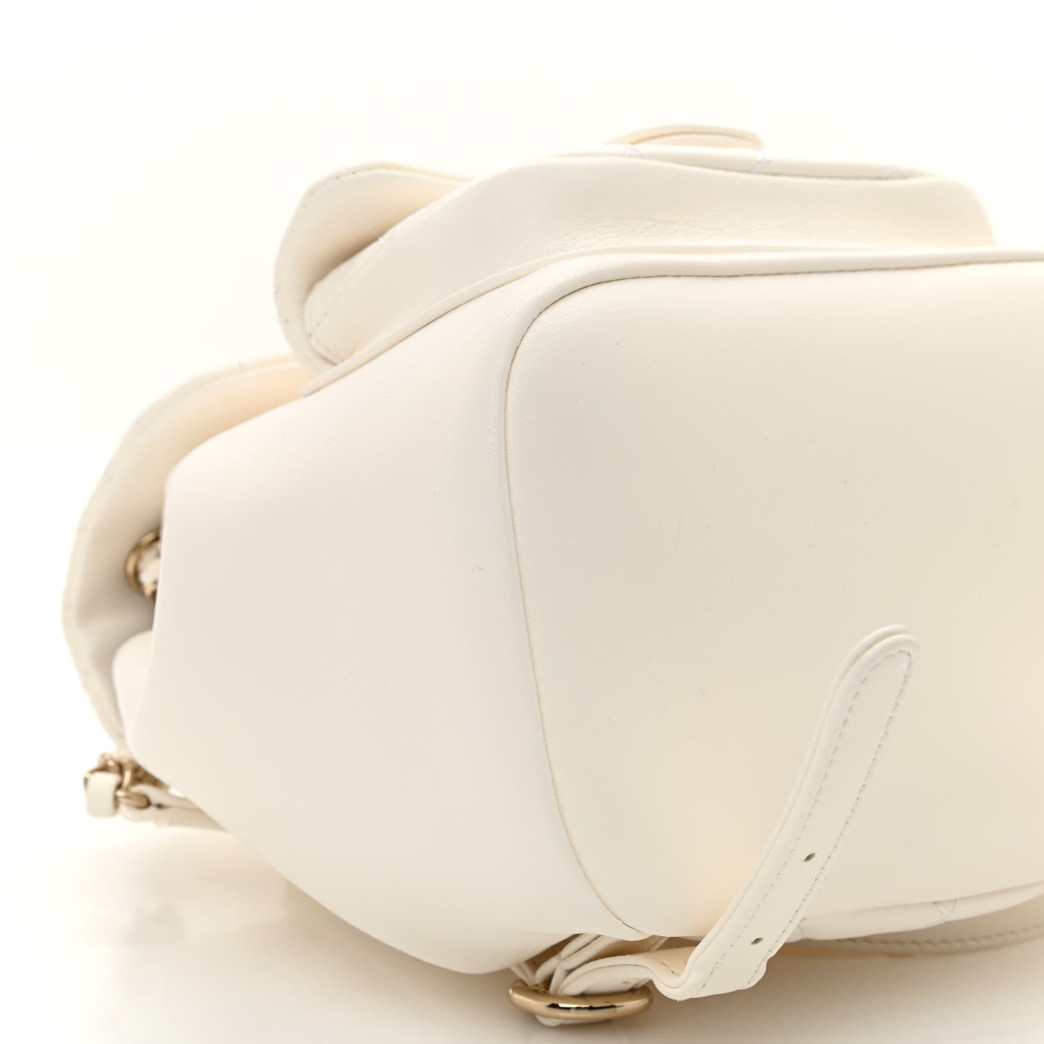Chanel Lambskin Quilted Small Duma Drawstring Backpack White 9 of 10