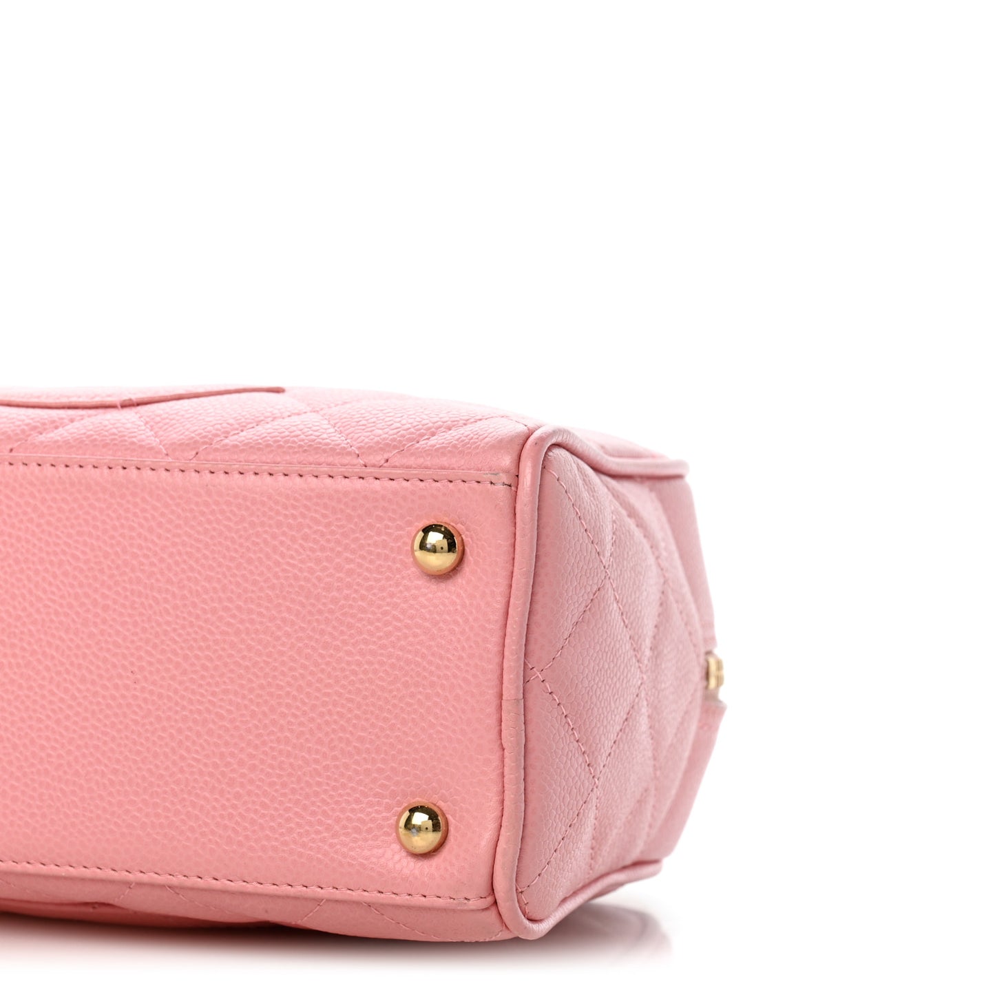 Caviar Quilted Small Bowler Pink
