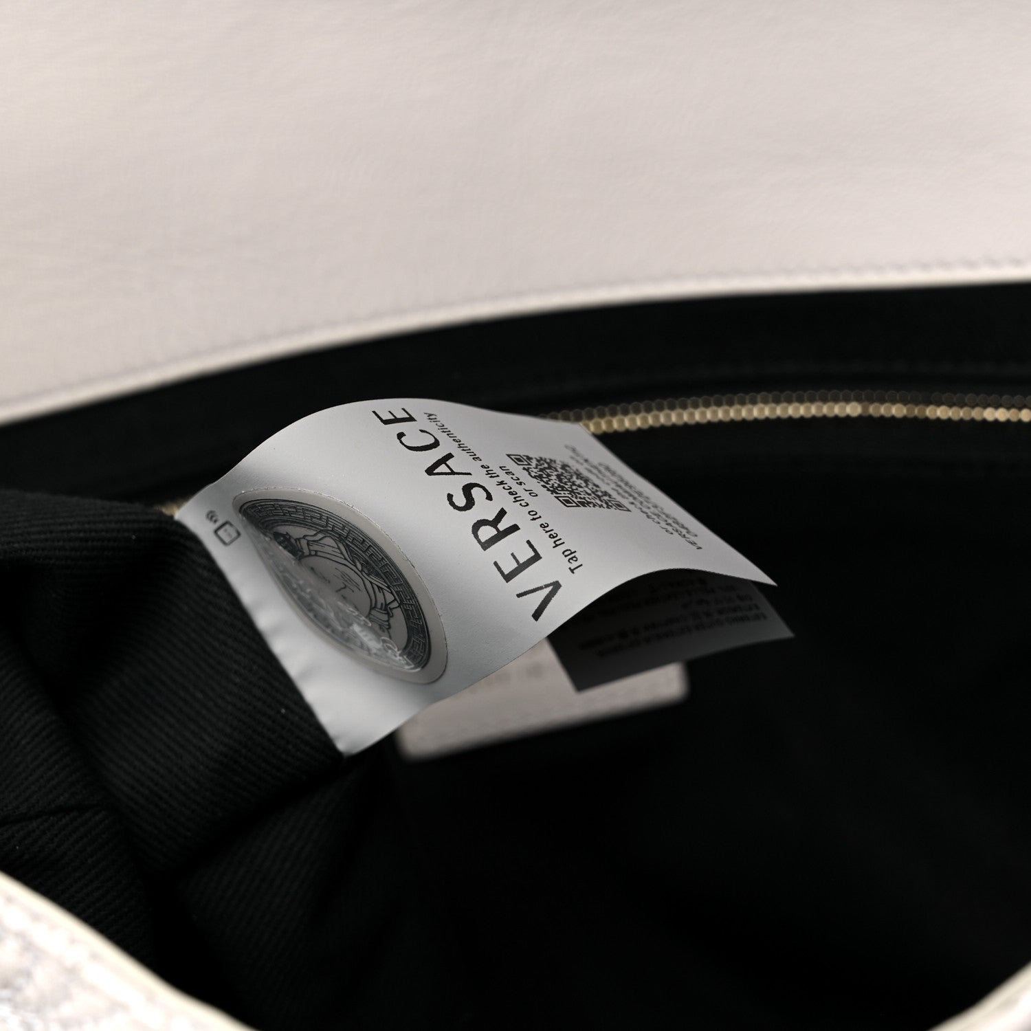 Versace Nappa Barocco Quilted Vanitas Crossbody White 7 of 9