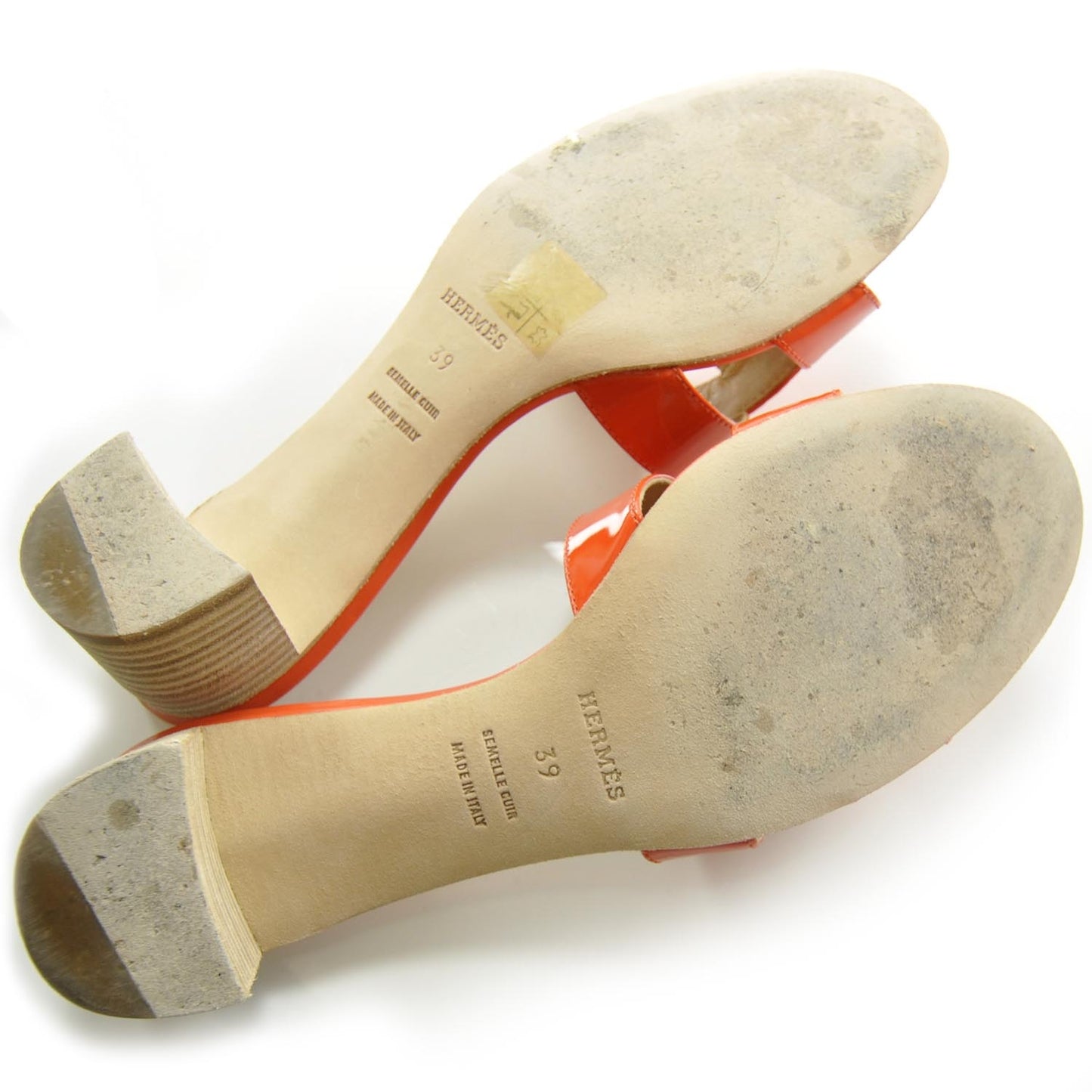 Patent Leather Oran Sandals 39 Orange