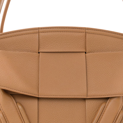 Bottega Veneta Grained Calfskin Maxi Intrecciato Small Arco Caramel 8 of 15