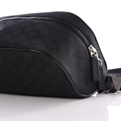 Gucci Nylon Monogram Fanny Pack Belt Bag Black 8 of 9