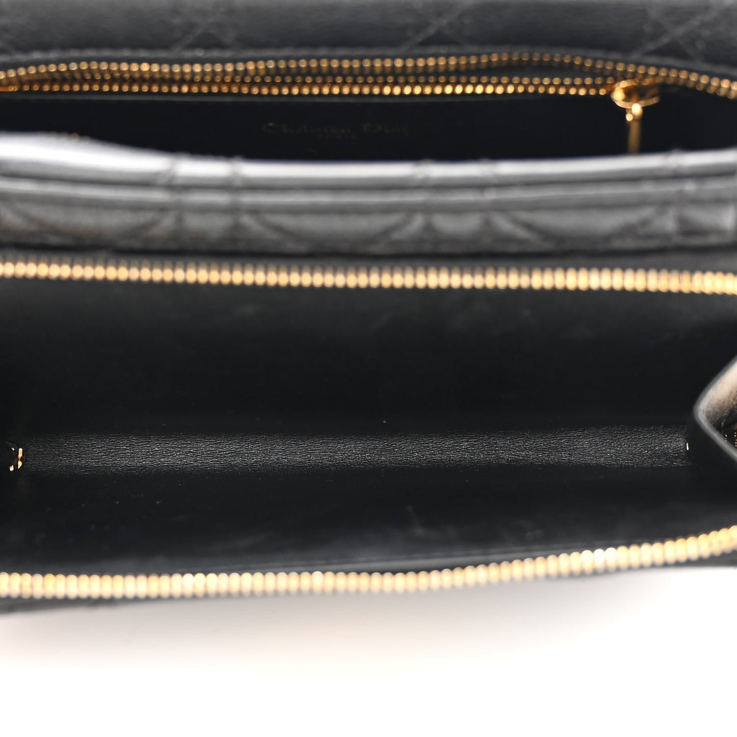 Supple Calfskin Caro Double Pouch Black