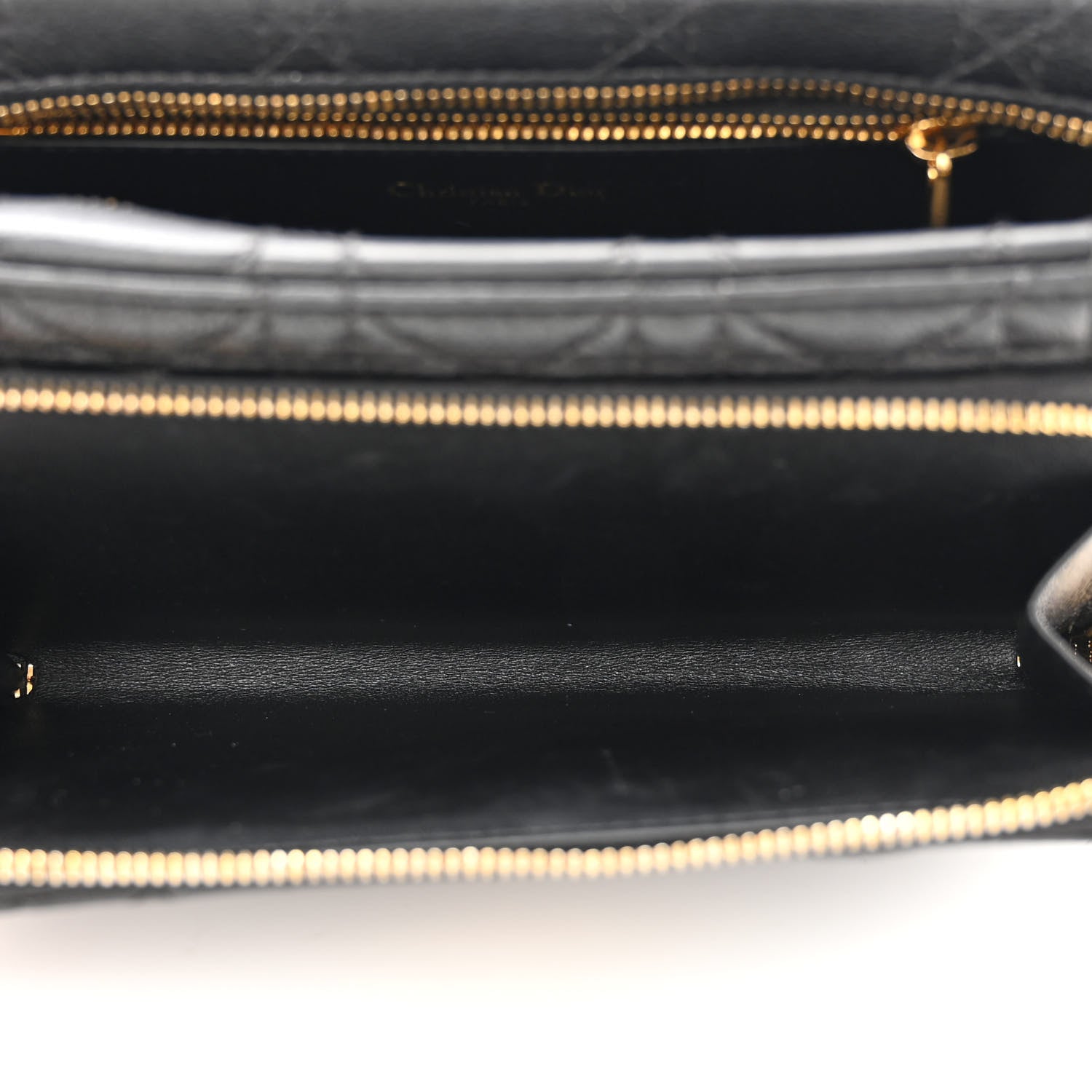 Christian Dior Supple Calfskin Caro Double Pouch Black 5 of 14
