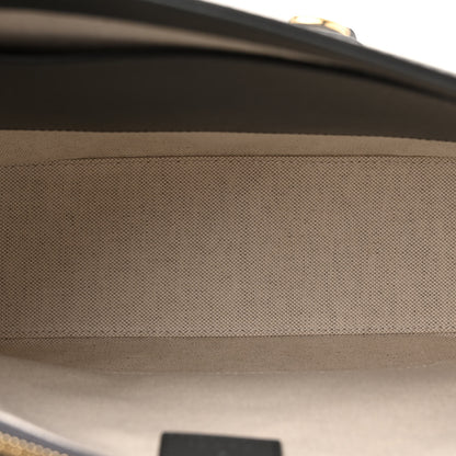 Gucci Azalea Calfskin Web Horsebit 1955 Shoulder Bag Graphite Grey 5 of 12