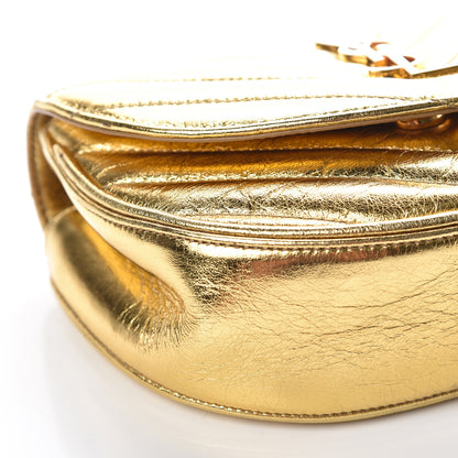 Saint Laurent Metallic Calfskin Matelasse Monogram Small Bubble Chain Crossbody Gold 5 of 14