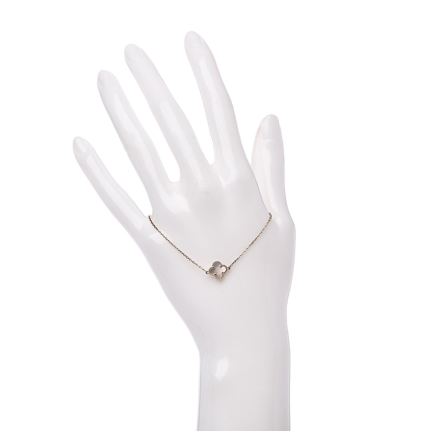 18K Yellow Gold Mother of Pearl Sweet Alhambra Bracelet
