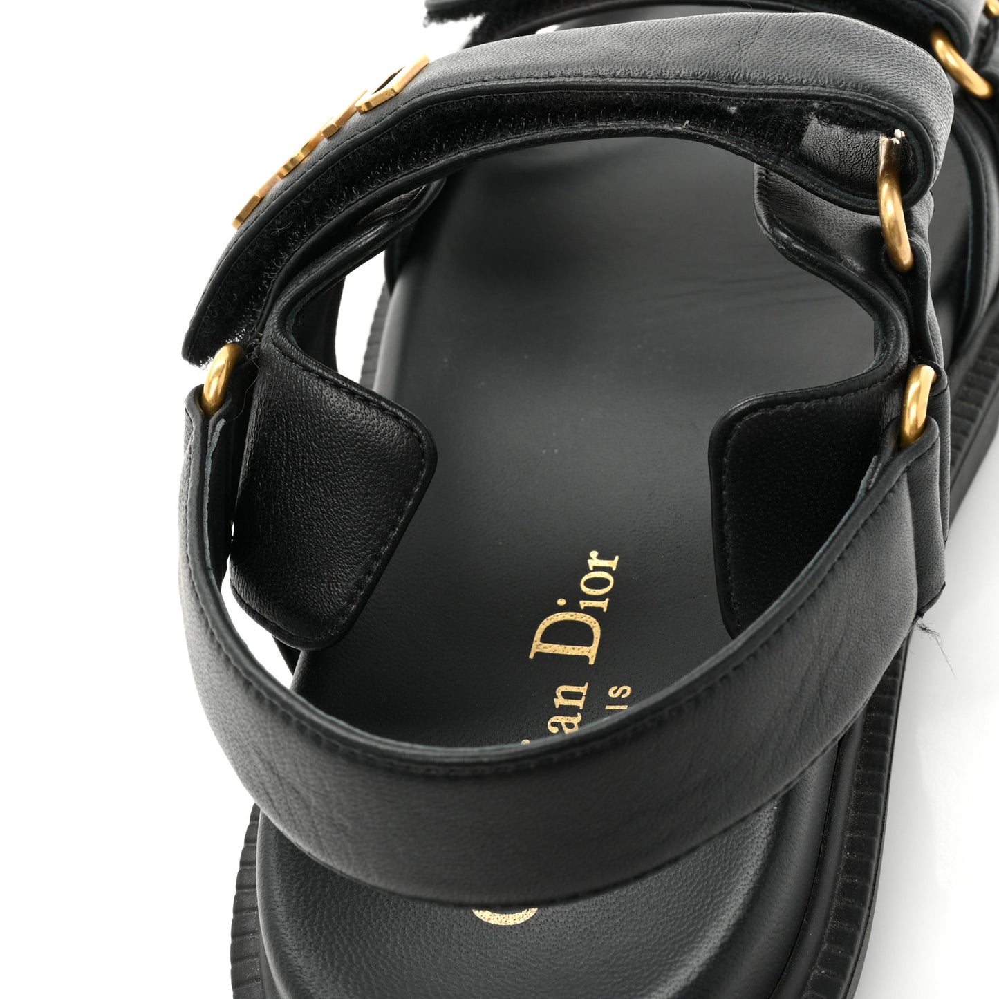 Lambskin Dioract 10mm Sandals 37 Black