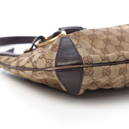 Gucci Monogram Horsebit Hobo Brown 11 of 12