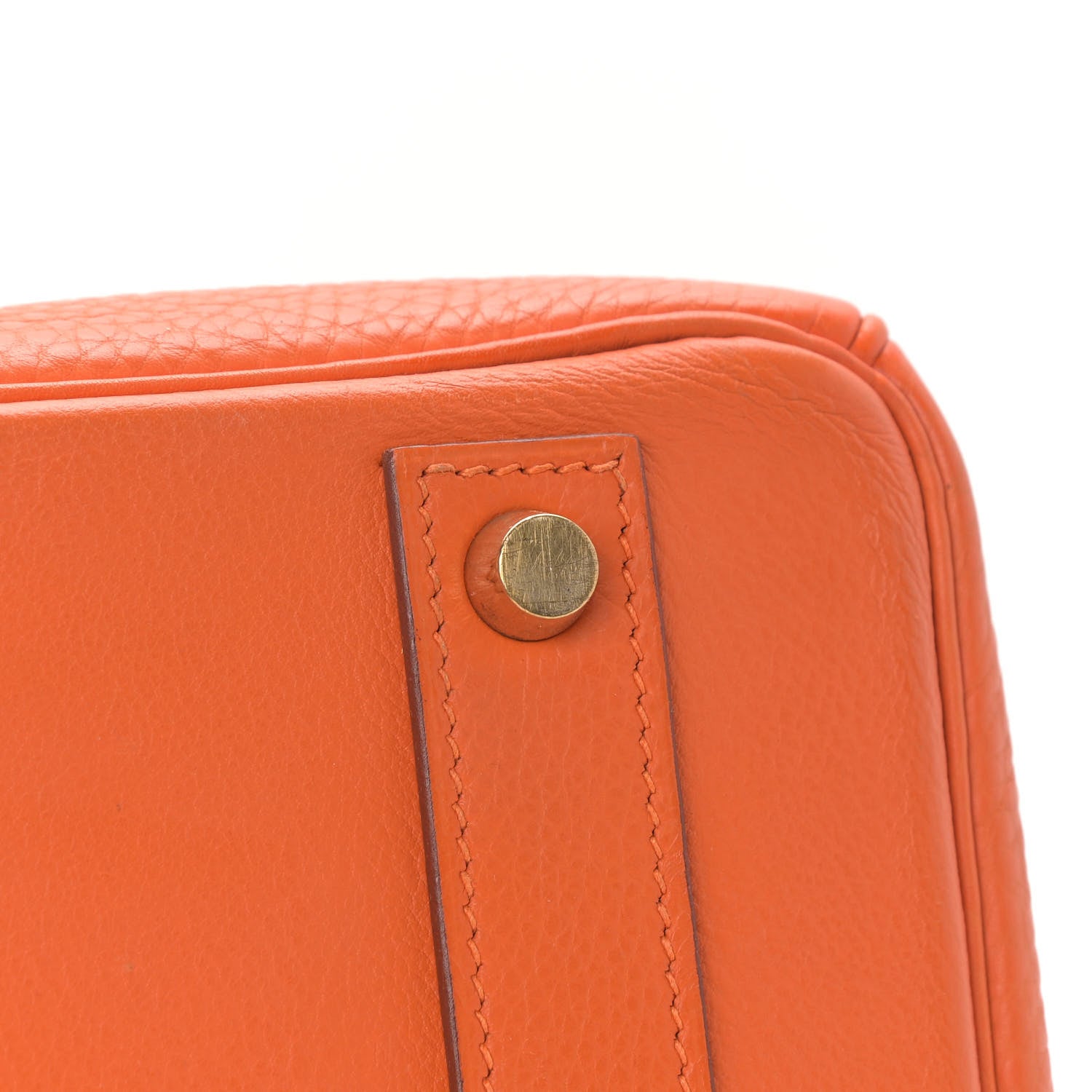 Hermes Taurillon Clemence Birkin 40 Orange 15 of 19