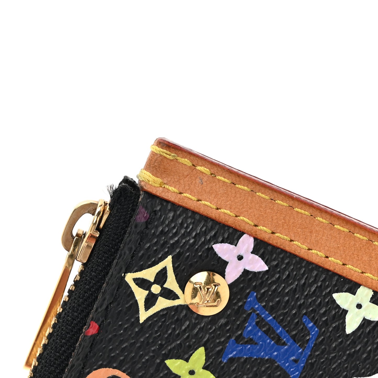 Monogram Multicolor Key Pouch Black
