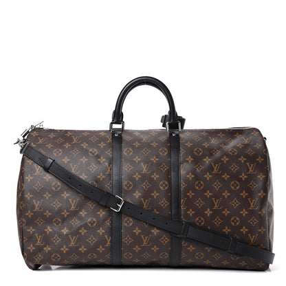 Louis Vuitton Monogram Macassar Keepall Bandouliere 55 1 of 8