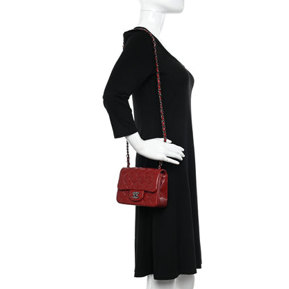 Chanel Lambskin Quilted Mini Square Flap Bordeaux 2 of 11