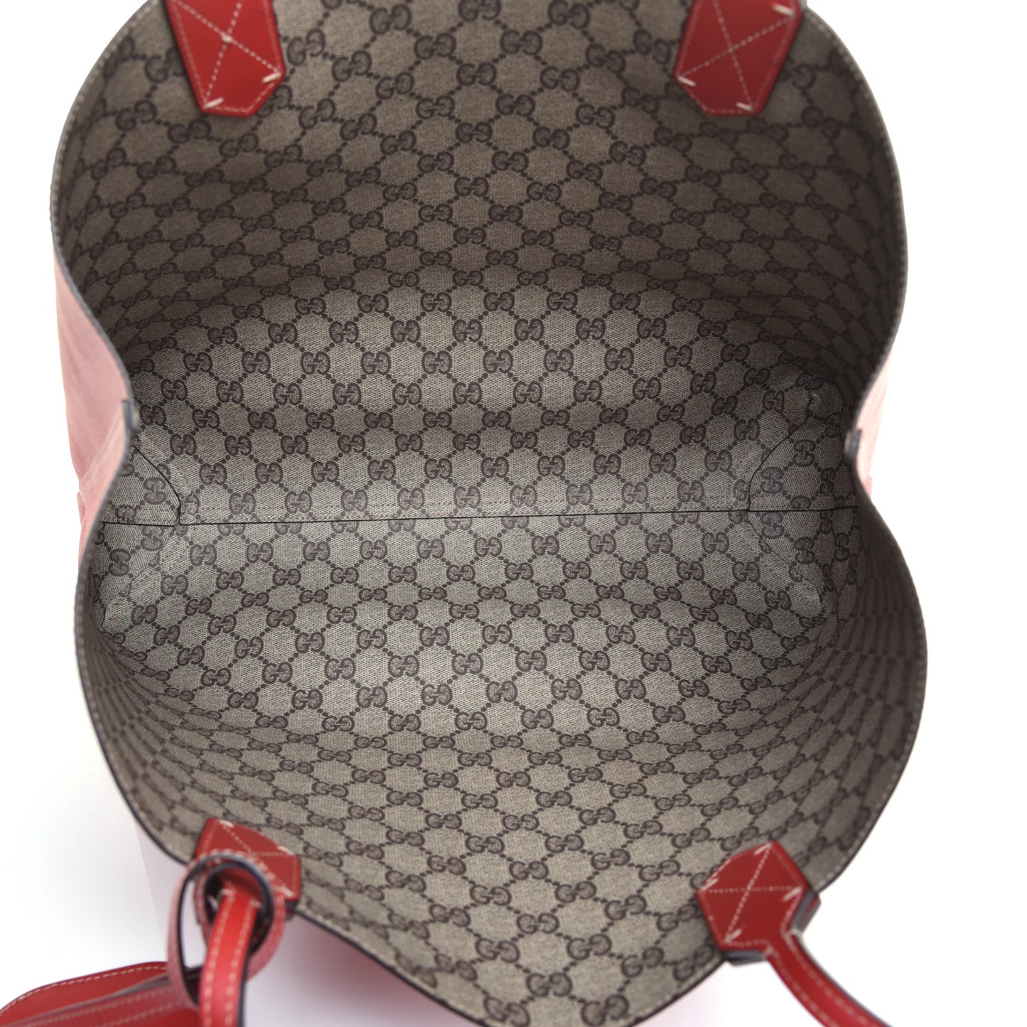 GG Supreme Medium Reversible Tote Beige Red