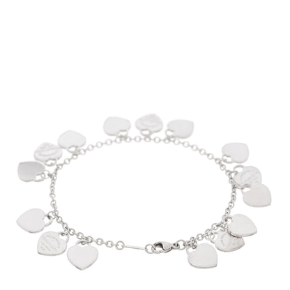 Tiffany Sterling Silver Mini Return to Tiffany Multi Heart Charm Bracelet 2 of 3