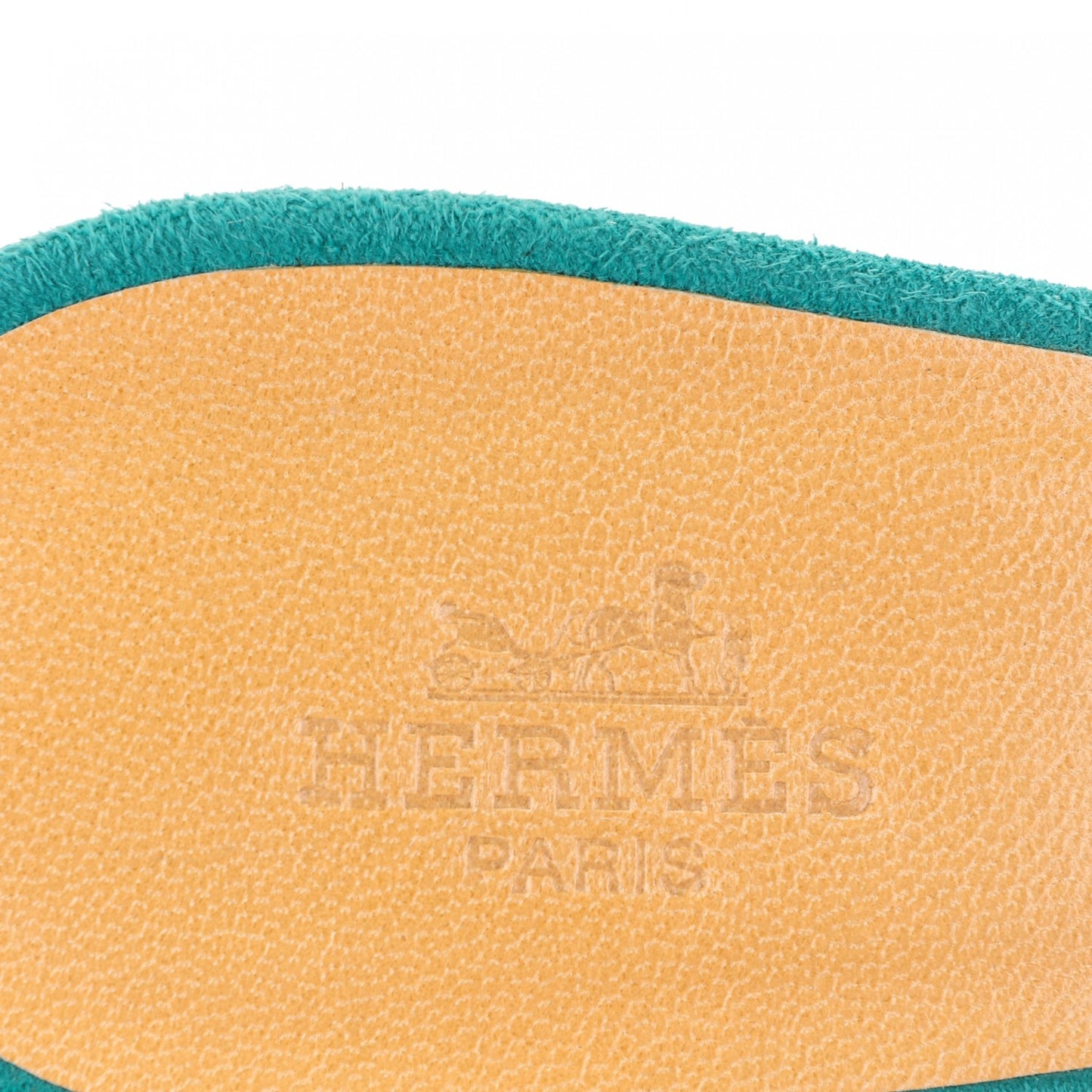 Chevre Velours Oasis Sandals 37.5 Emeraude