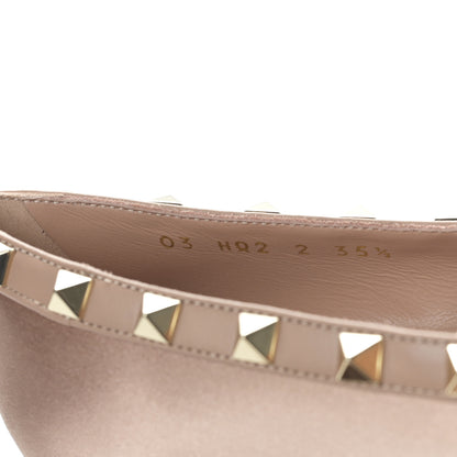 Valentino Garavani Satin Nappa Rockstud Multi Strap Ballerina Flats 35.5 Rose Cannelle 8 of 8