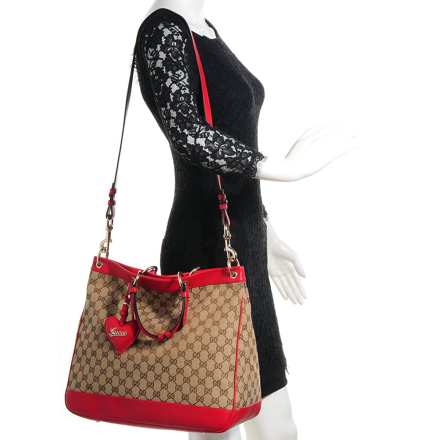 Monogram Medium Valentine Top Handle Bag Red